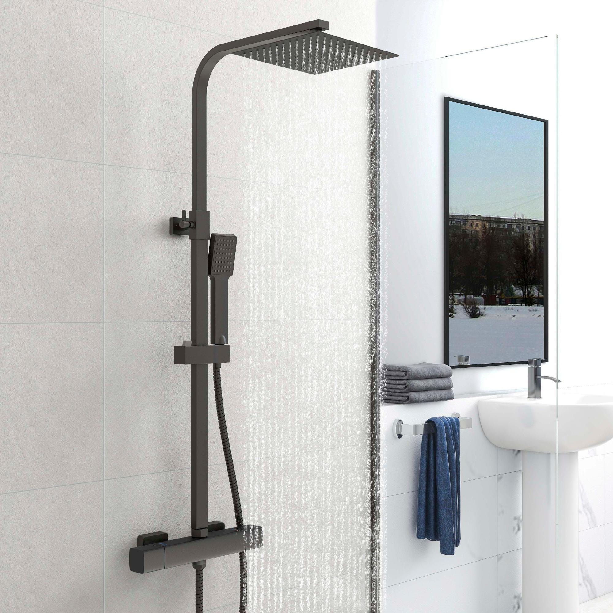 AICA Colonne de Douche Thermostatique Hauteur Réglable Système Mitigeur AICA Colonne de Douche Thermostatique Hauteur Réglable Système Mitigeur