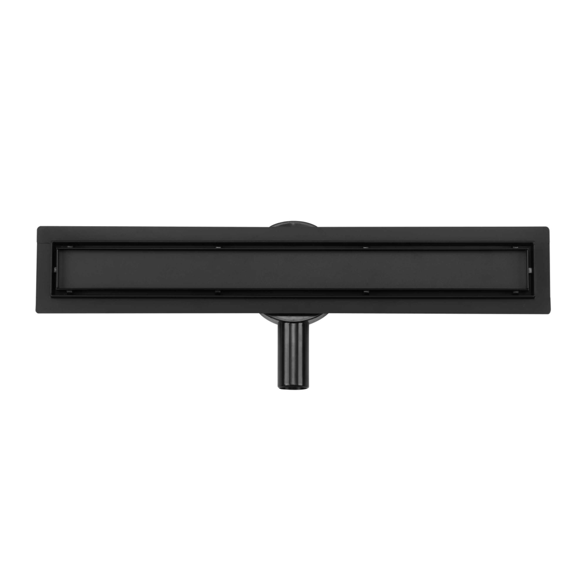 OCEAN caniveau de douche noir mat en acier inoxydable 2 en 1 + siphon 360°, réglable en hauteur, avec désodorisant et avec filtre à cheveux 90 cm - 4