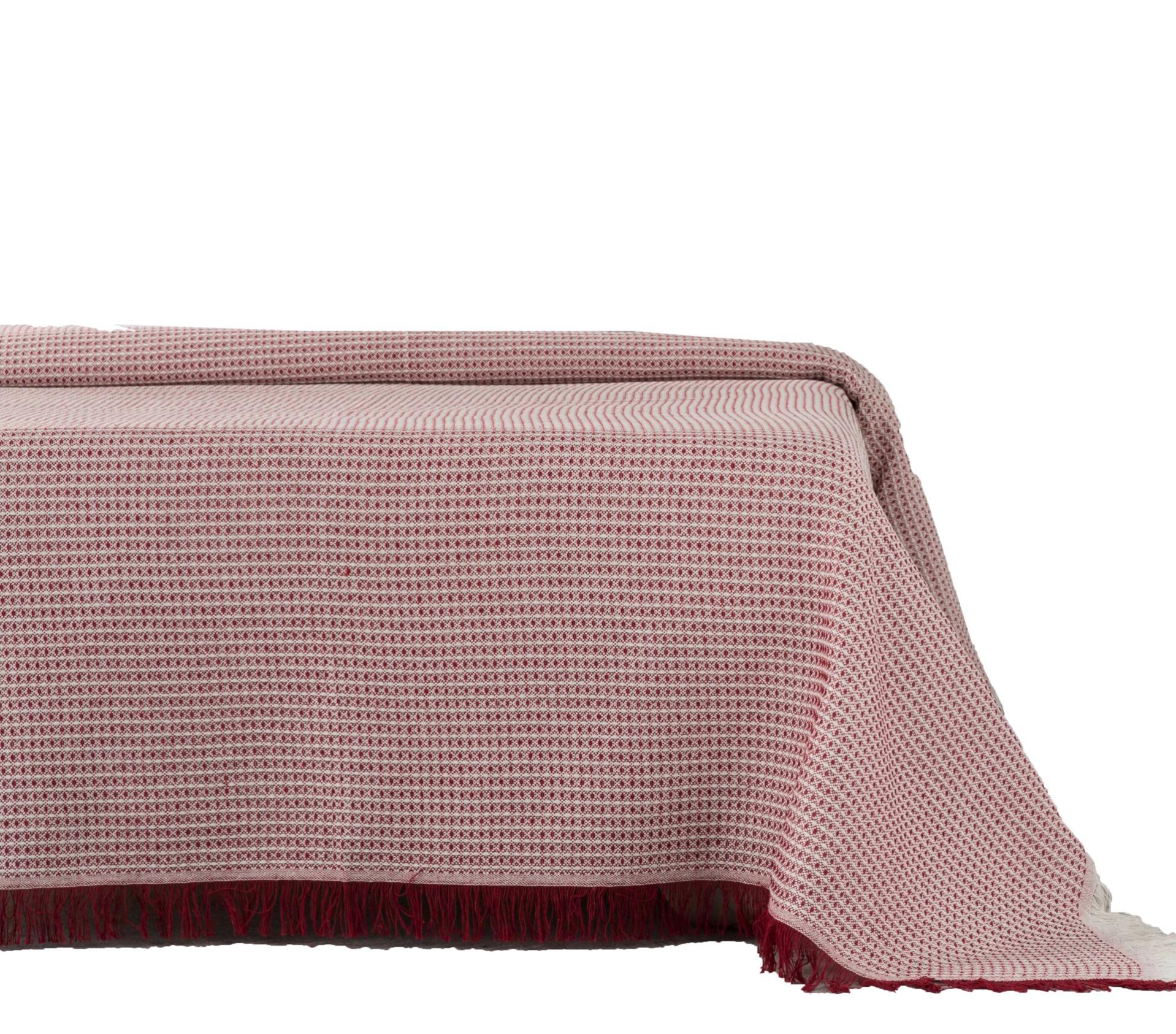 Estoralis   plaid multiusos tejido jacqard   con fleco ( 180x260 cm. anchoxalto ) modelo nido color rojo