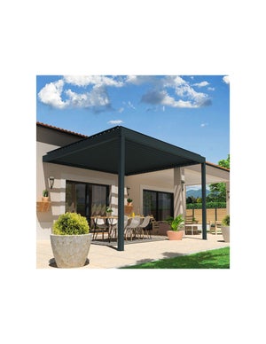 Pergola Bioclimatique AVANOA 3,50x3,038 M Vérin à  Télécommande (Gris anthracite)