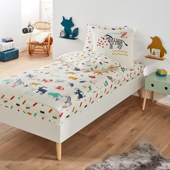 Caradou Koala Kinderbeddengoed 3-Delig 90x190 Cm Blauw - All-in-One Hoeslaken Dekbedovertrek Kussensloop