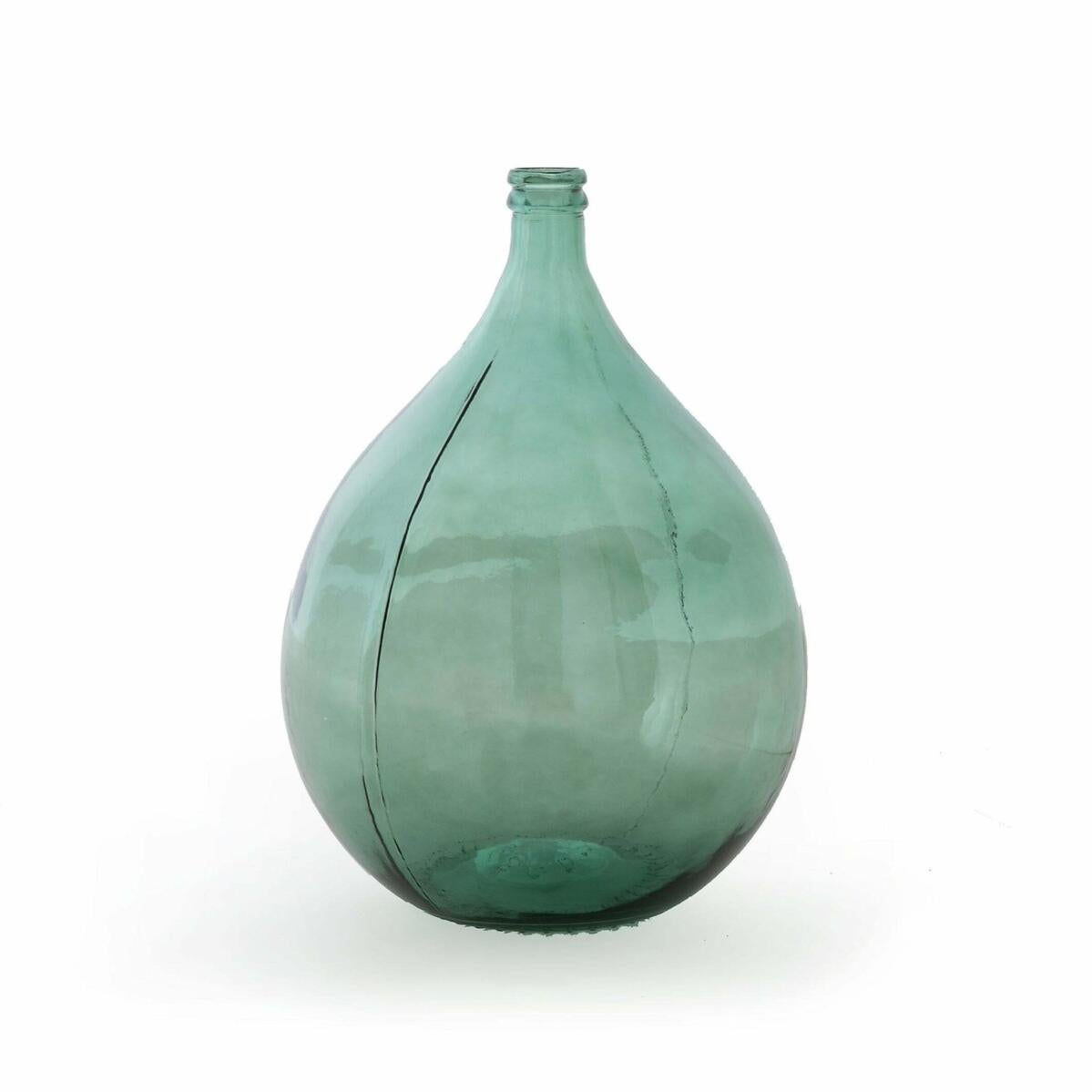 Vase dameJeanne en verre H56 cm, Izolia Emeraude taille unique