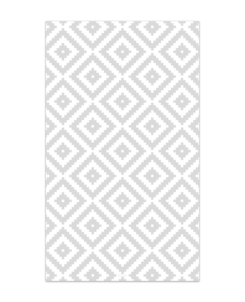Alfombra de vinilo geométrica 07 gris 65x80 cm pvc cocina salón comedor