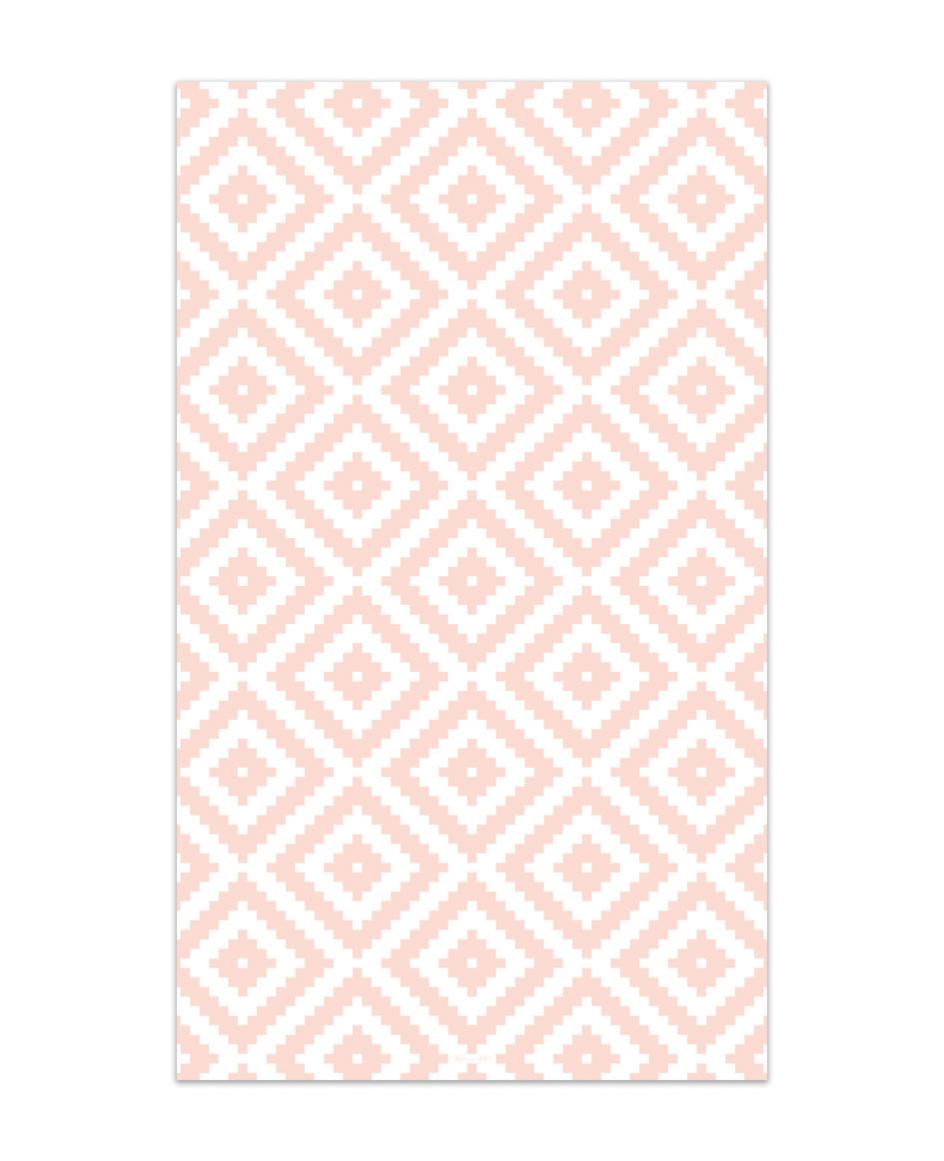 Alfombra de vinilo geométrica 07 rosa 100x150 cm pvc cocina salón comedor