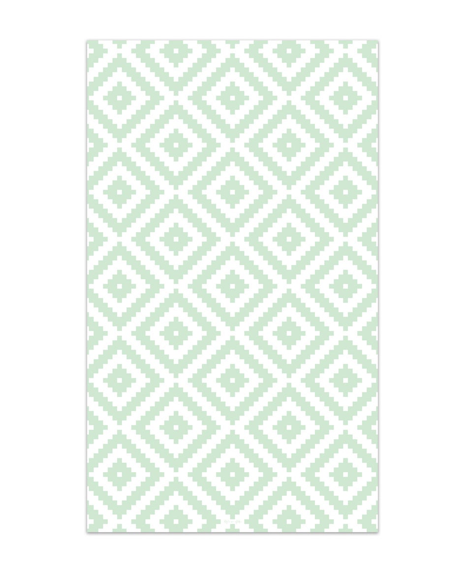 Alfombra de vinilo geométrica 07 verde 300x200 cm pvc cocina salón comedor