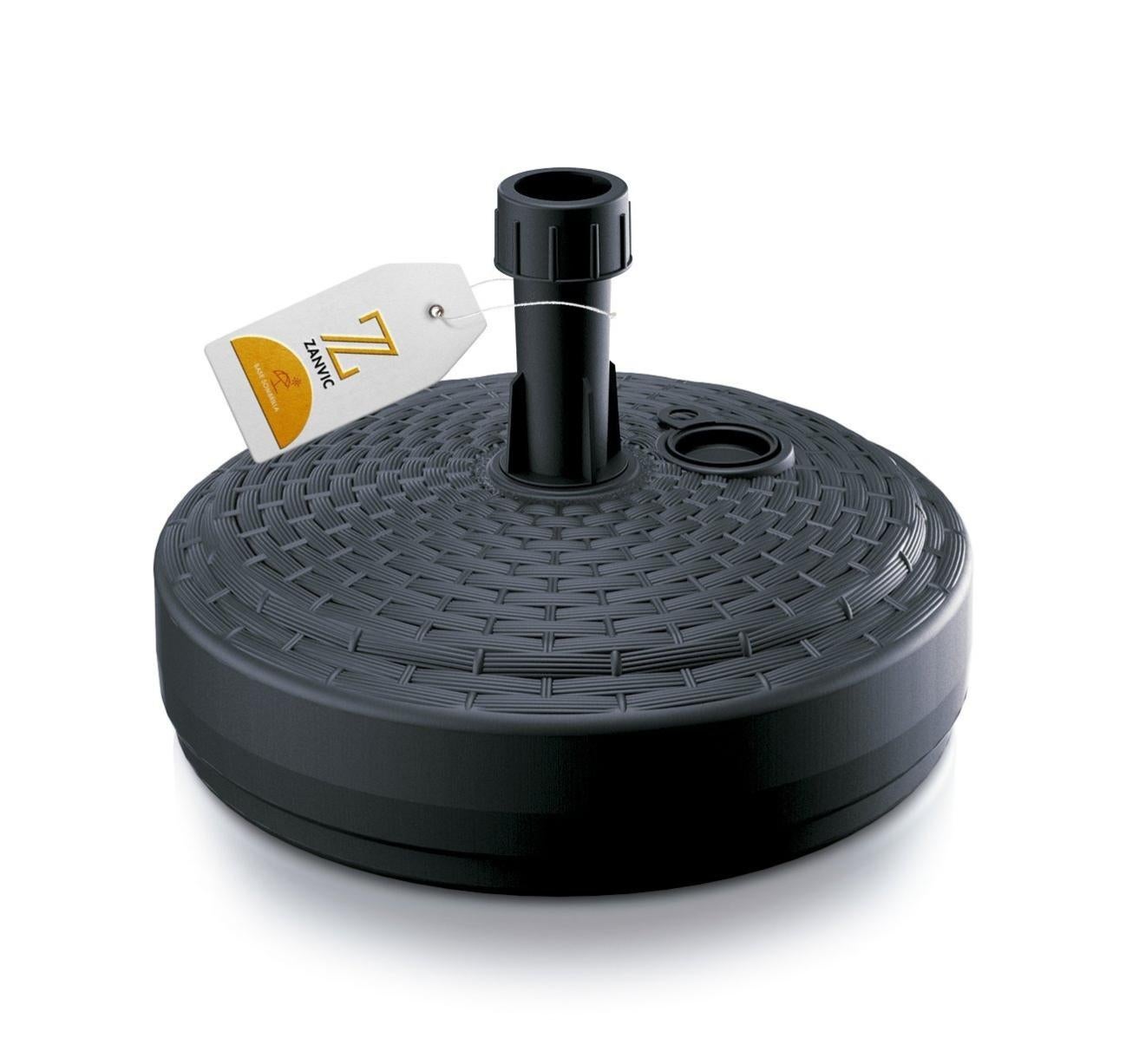 Base De Parasol Rond 18 Kg - Solide Et Stable | Pied De Parasol Anthracite 39x39 Cm