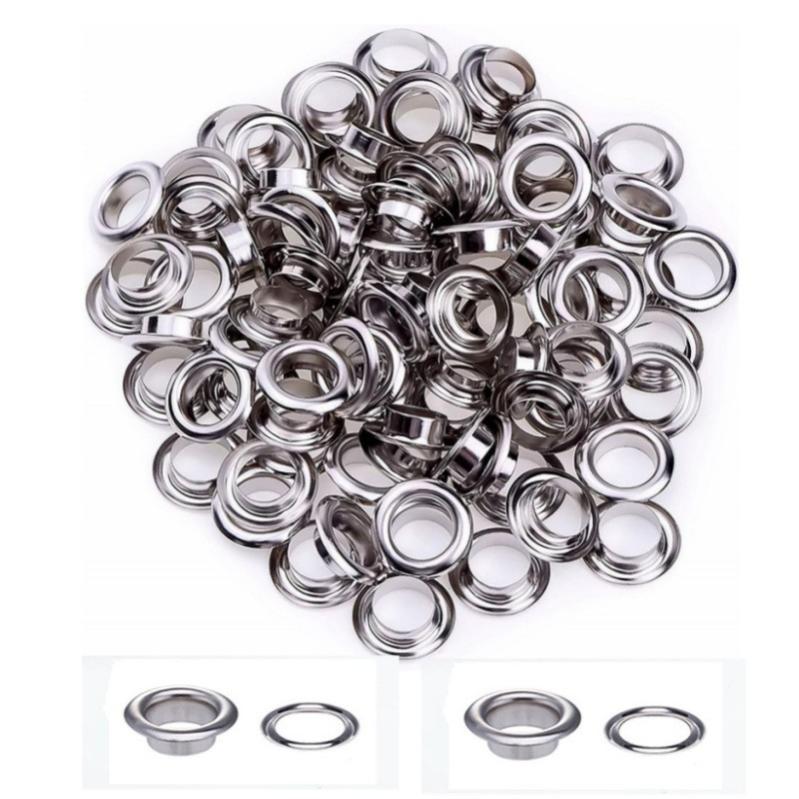 Lot De 100 œillets 3mm + Outil – Gris Foncé – Pour Chaussures, Sacs, Trousse