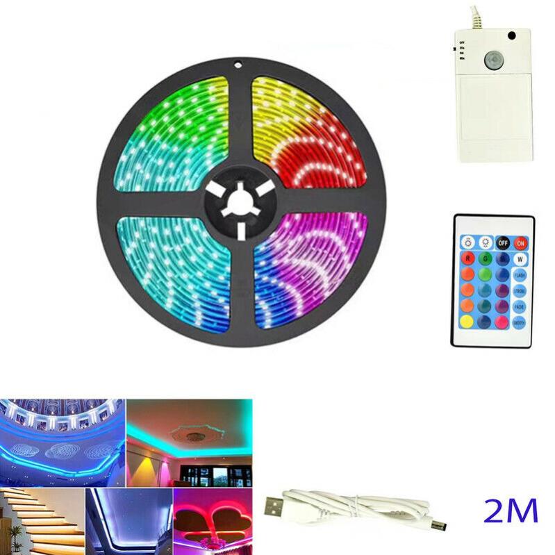 YOODI Striscia LED con Sensore di Movimento, 5M Luce Neutra Striscia LED con Timer, PVC Flessibile Tagliabile Luci al Neon a Dimmerabile Continua per Scale, Armadio, Cucina, Presa USB