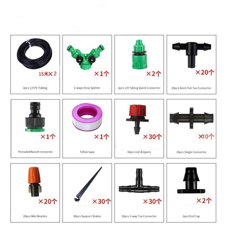 Kit D'Irrigation Goutte à Goutte XINGGANG 158 Pièces - 40m Tuyau - Arrosage Automatique Jardin/Serre