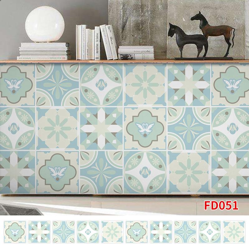 Autocollant Mural Style Carrelage Rétro Café - Film Adhésif Pour Décoration - Modèle 13006