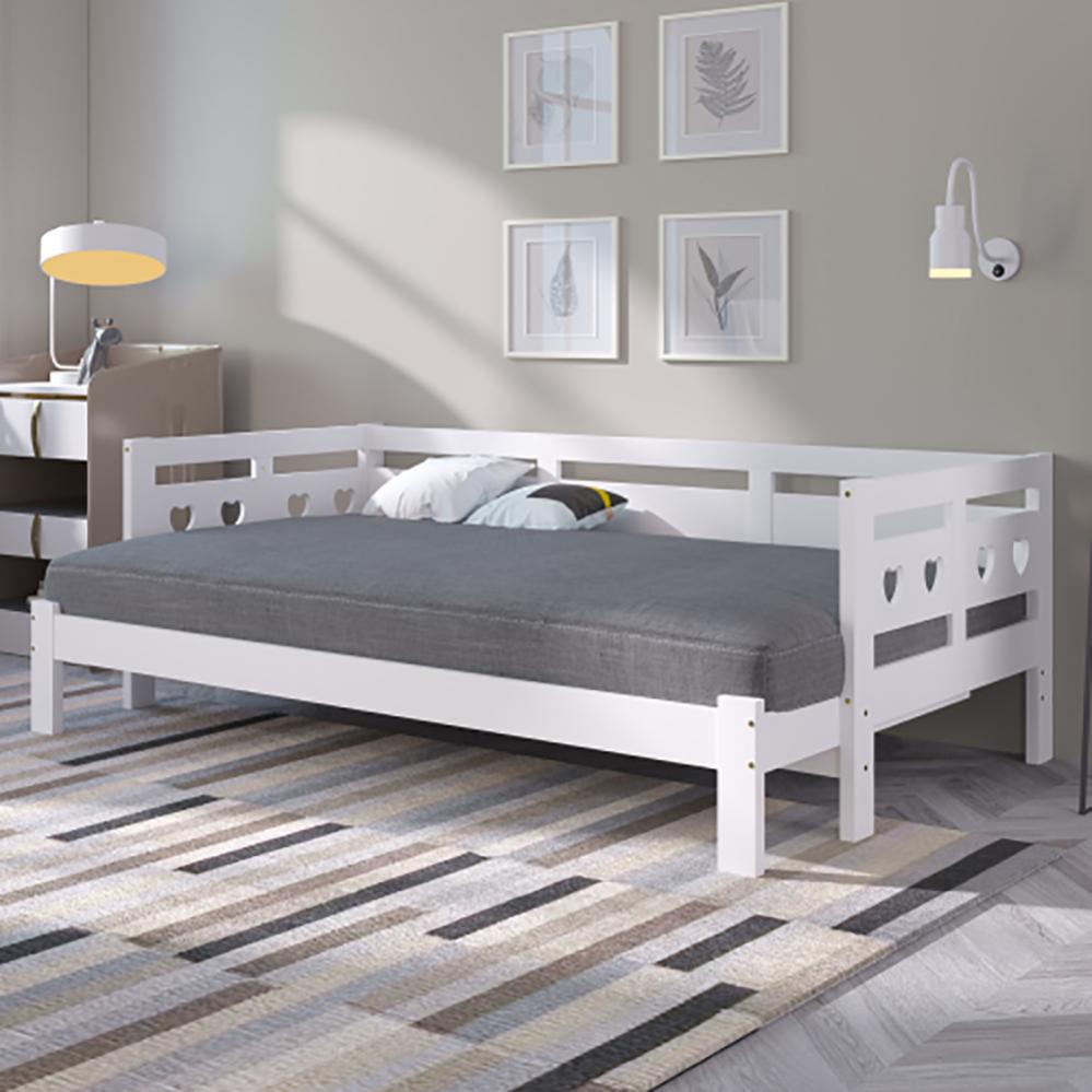 Lit adulte Lit de repos lit gigogne 90x190cm pin massif