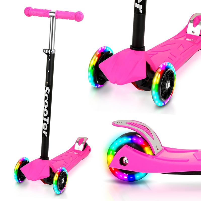 Trottinette Lumineuse Enfant Trottinette A Trois Roues Avec Roues