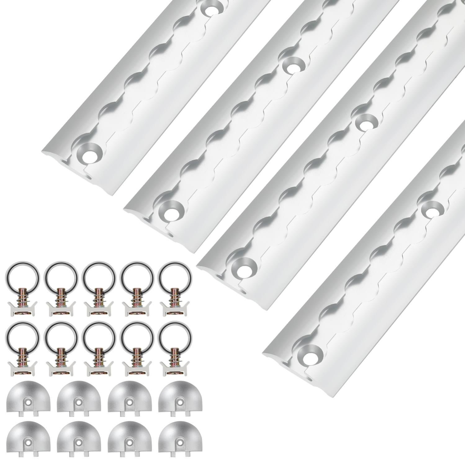 Binario Trasporto Merci Guida Airline In Alluminio Semicircolare - 1000 Mm Per Ancoraggio Merci E Sicurezza Guida Forata - Foto 7