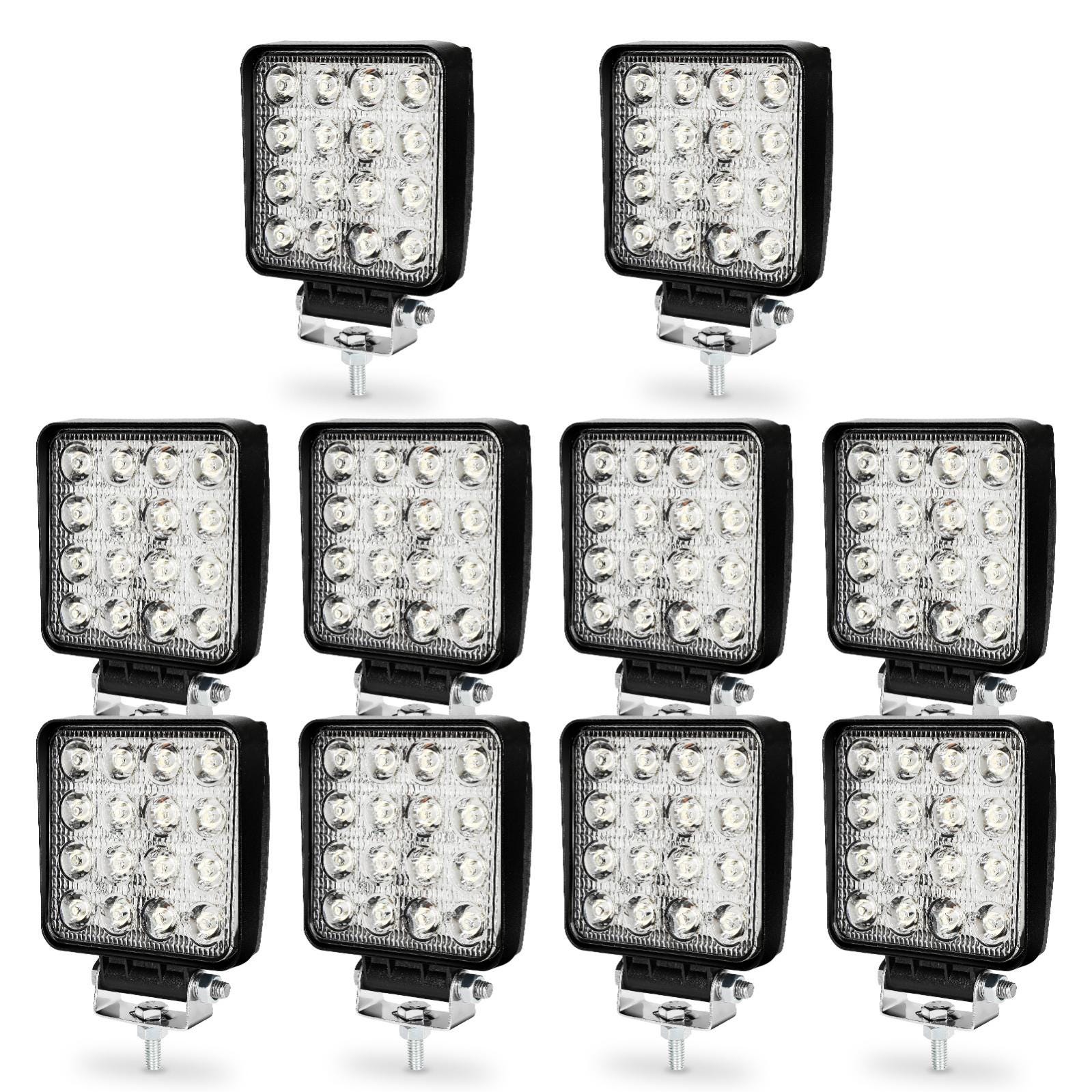 Phare De Travail LED 48W 4560lm - Projecteur 12-24V Pour Voiture Tracteur Bateau UTV ATV Camion
