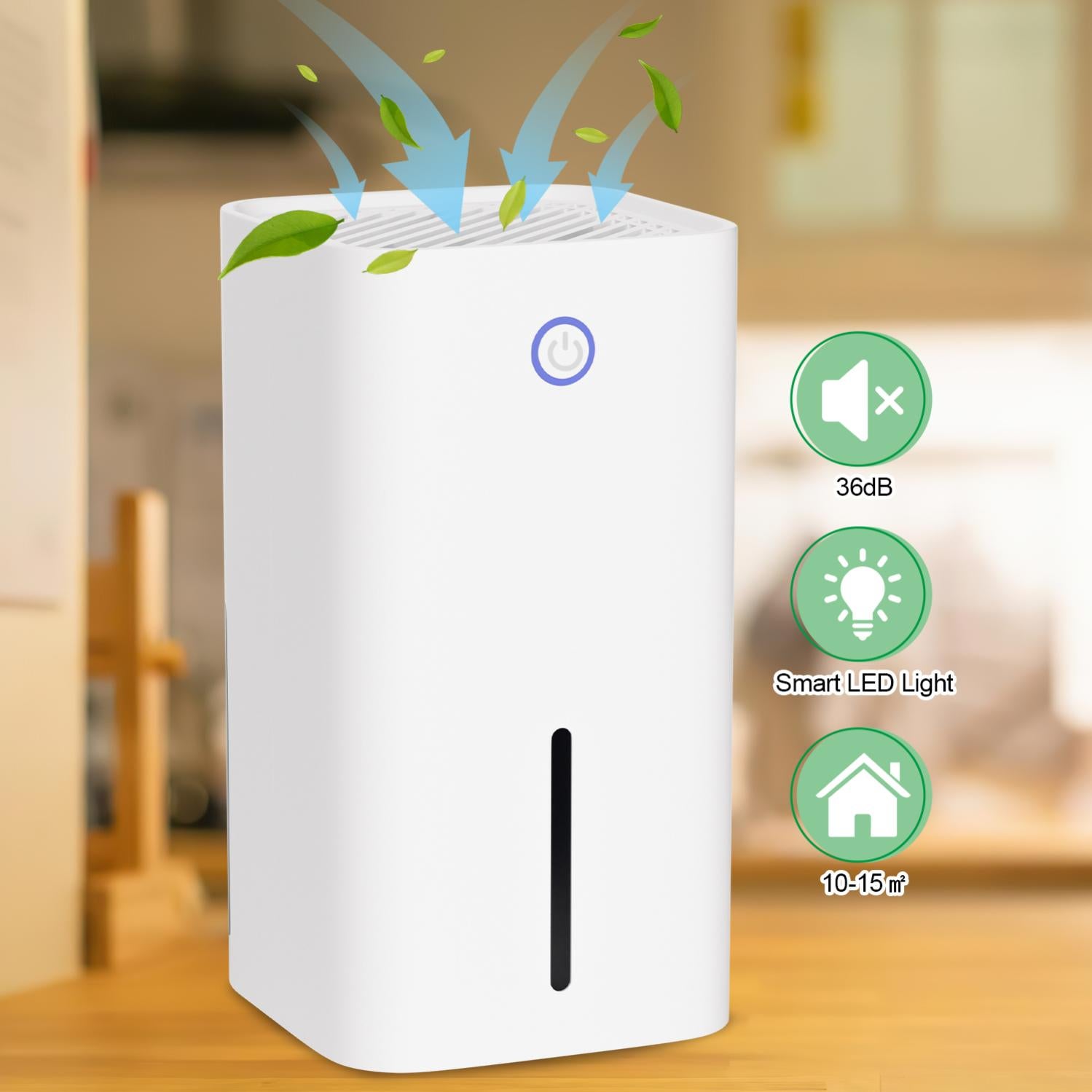 Deumidificatore FIAHNG 2700ml Portatile - Silenzioso, Con Luci LED, Timer E Spegnimento Automatico Per Casa, Camera, Bagno - Foto 6