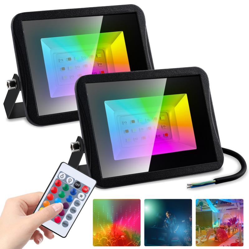 T-SUNUS Faretti LED Esterno RGB 30W - Controllo APP WiFi/Bluetooth, IP66 Impermeabile, 2 Pezzi - Foto 7