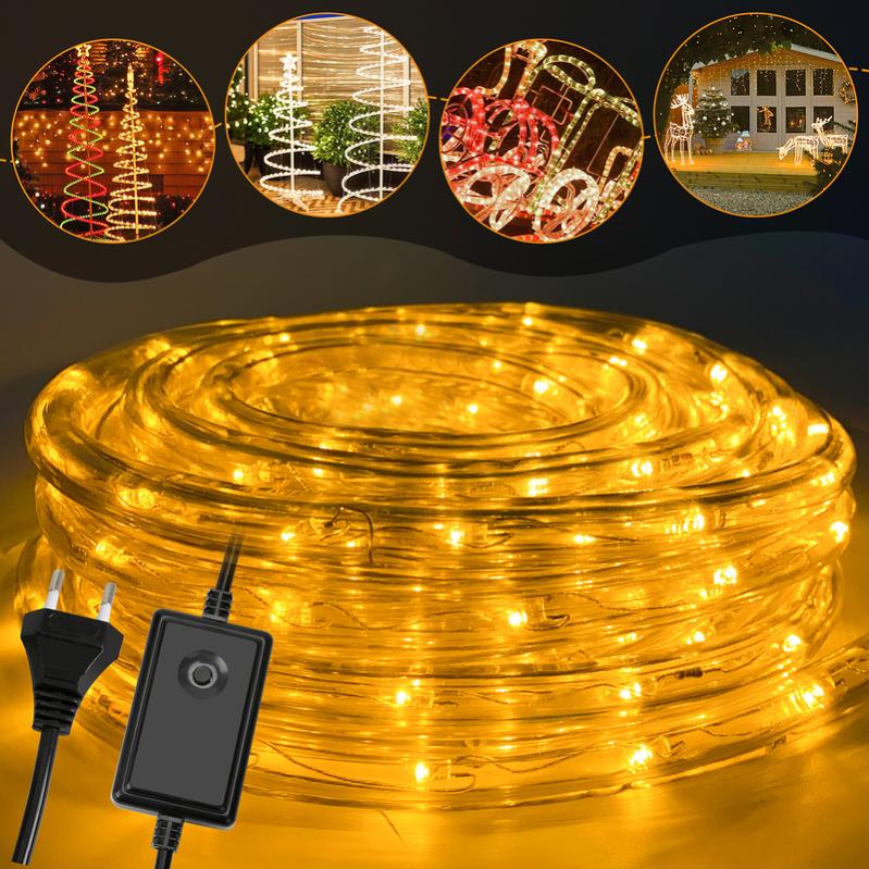 TUBO LUMINOSO A LED IMPERMEABILE PER ESTERNO BIANCO FREDDO 10METRI