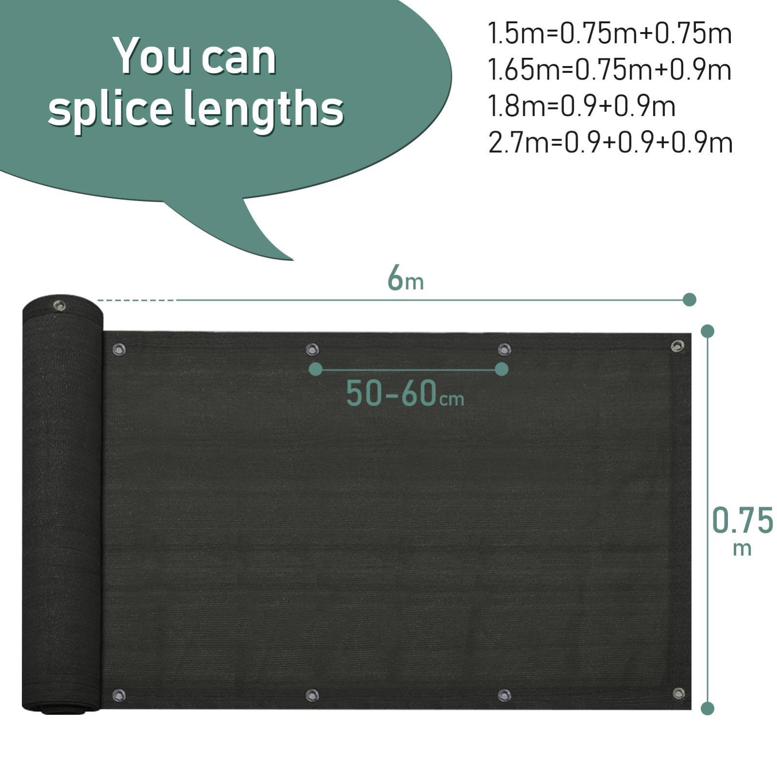Sekey Parasole in Alluminio Rettangolare 210x140 cm per
