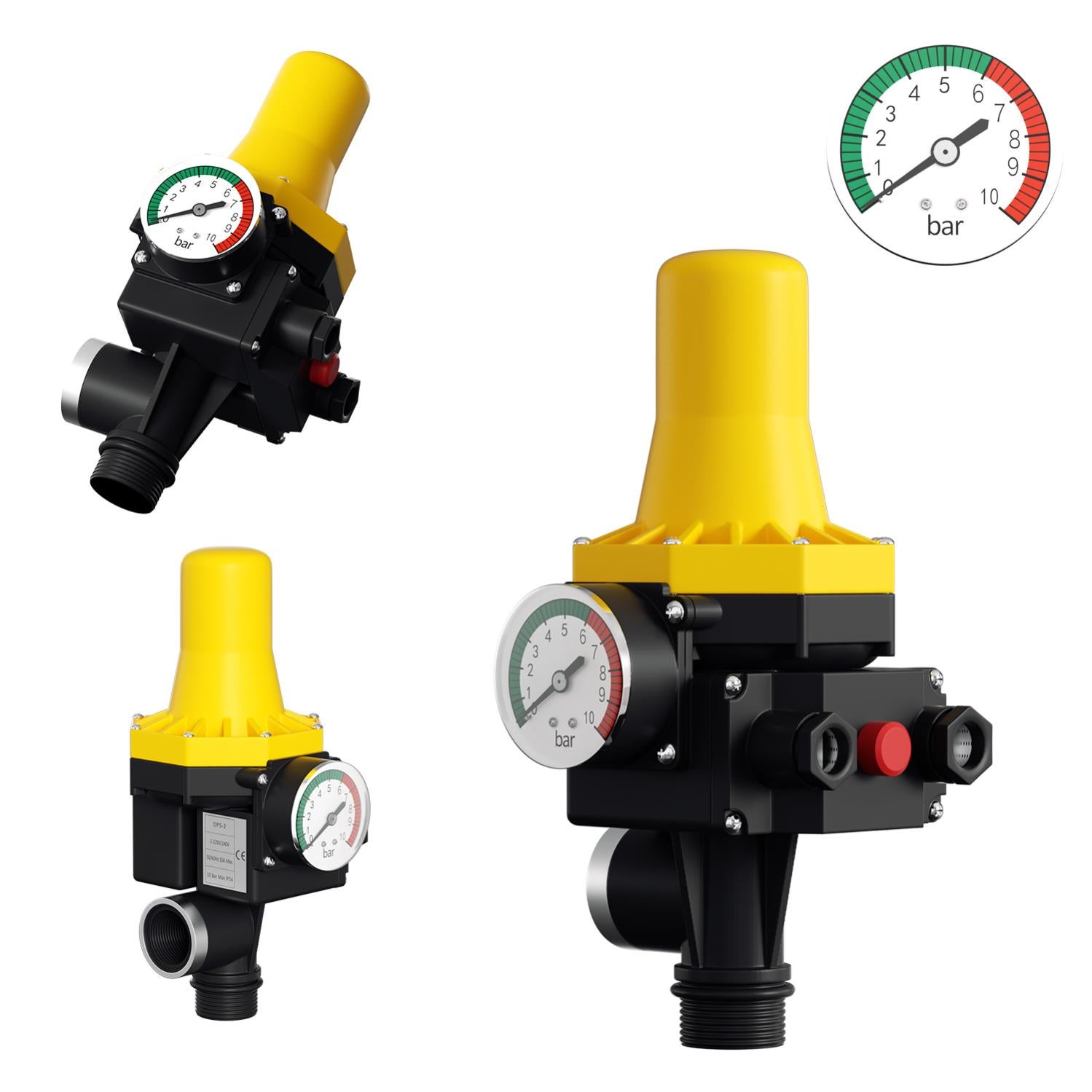 Pressostato Lospitch 10 Bar Per Pompe Acqua - Controller Pressione Con Telecomando, Blu - Foto 3