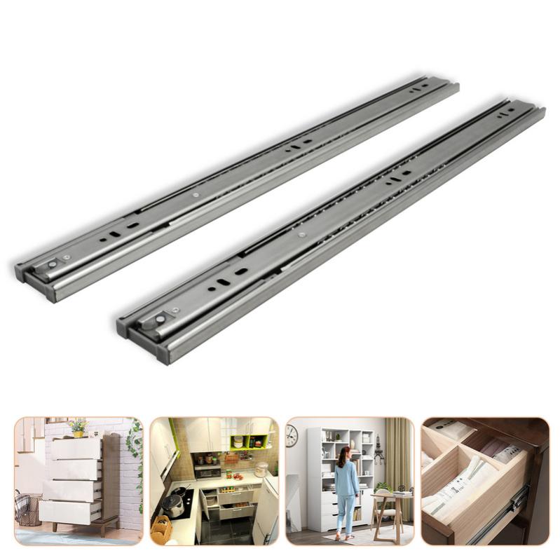 Guías Cajones 50 Kg Guías De Deslizamiento Para Cajones - Con Rodamientos De Bolas - Capacidad 50 Kg - Extracción Total - Perfectas Para Muebles Guias Correderas