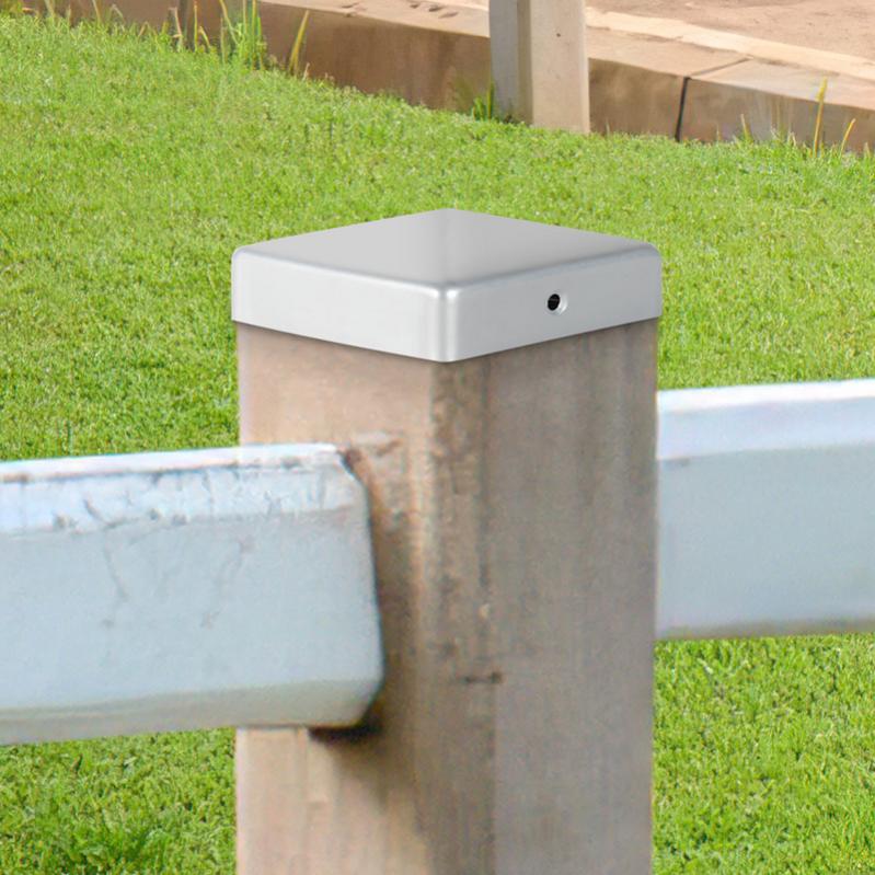 12 Tappi Per Pali In Plastica 10x10 Cm - Protezione Antipioggia Per Recinzioni - Foto 10