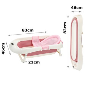 Baignoire Bébé Pliable Portable - Léger, Stable, Pour Enfants 0-10 Ans - Idéal Maison & Voyage (couleur Beige)