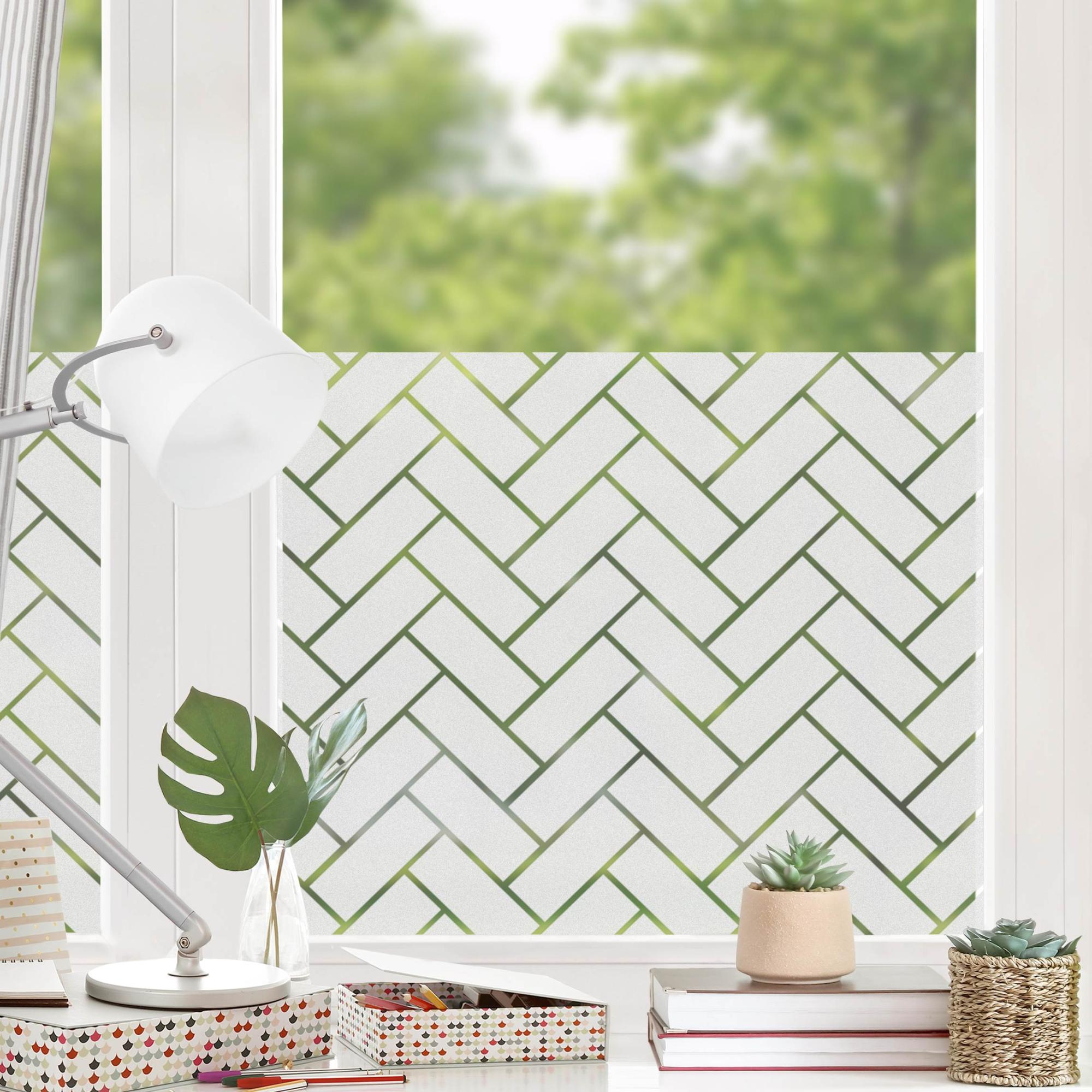 Film électrostatique Vitre Opaque 150x200 Cm - Motif Grille Oblique, Protection Intimité, Anti-UV, Sans Colle