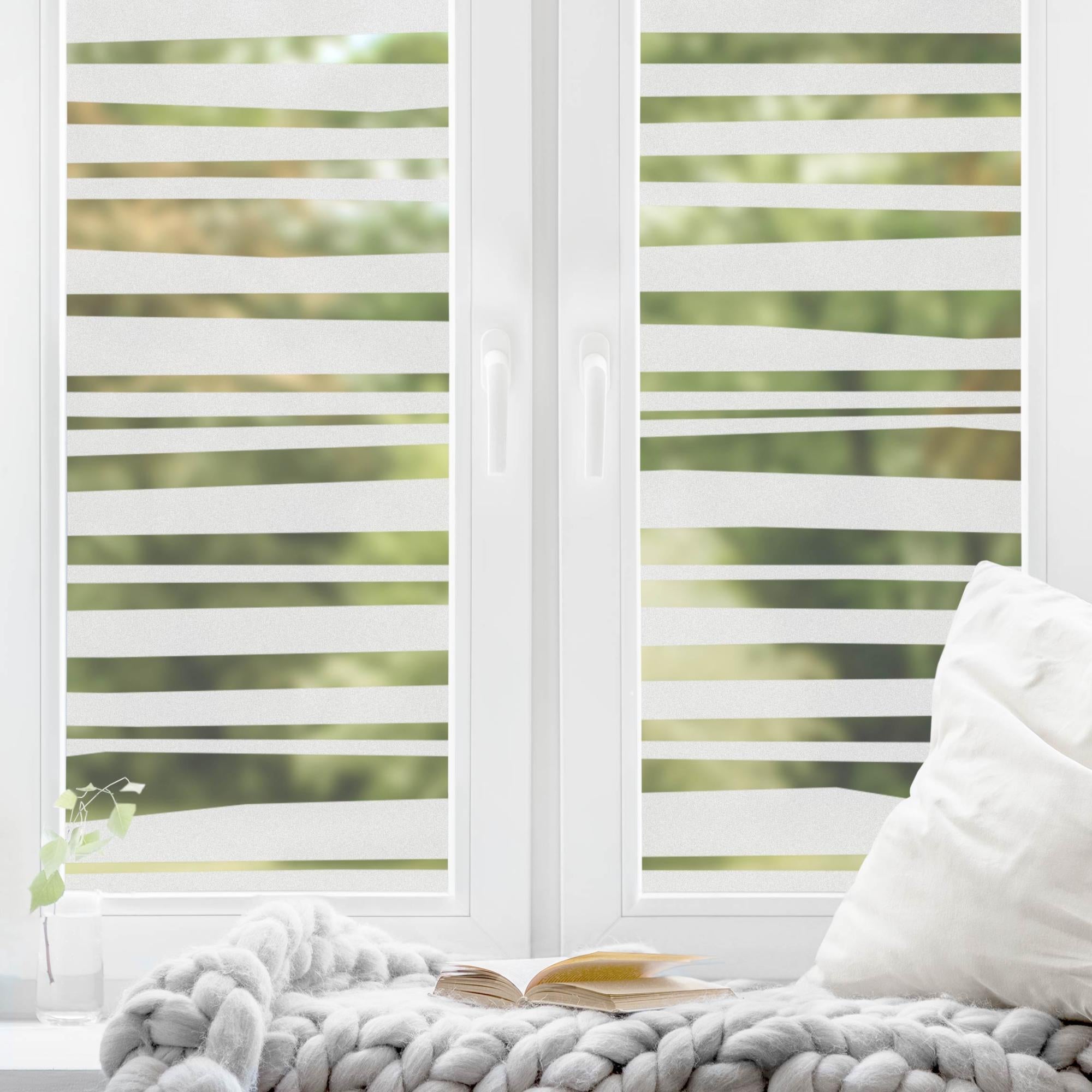 Película De Privacidad Para Ventanas - Vidrio Lechoso Autoadhesivo 90x500 Cm | Bloquea 96% UV | Reutilizable | Fácil De Instalar Y Quitar