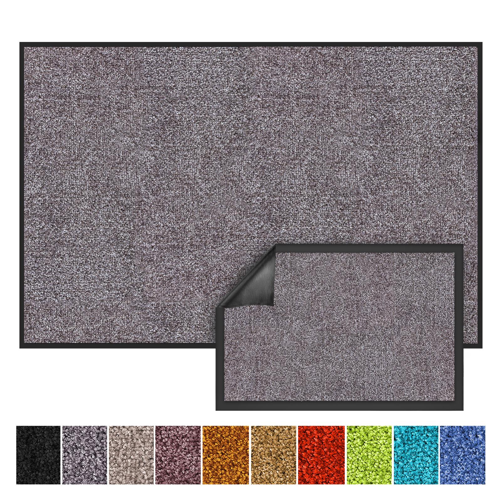 Paillasson KARAT Rhine Noir 40x60cm - Lavable Machine - Antidérapant Oeko-TEX