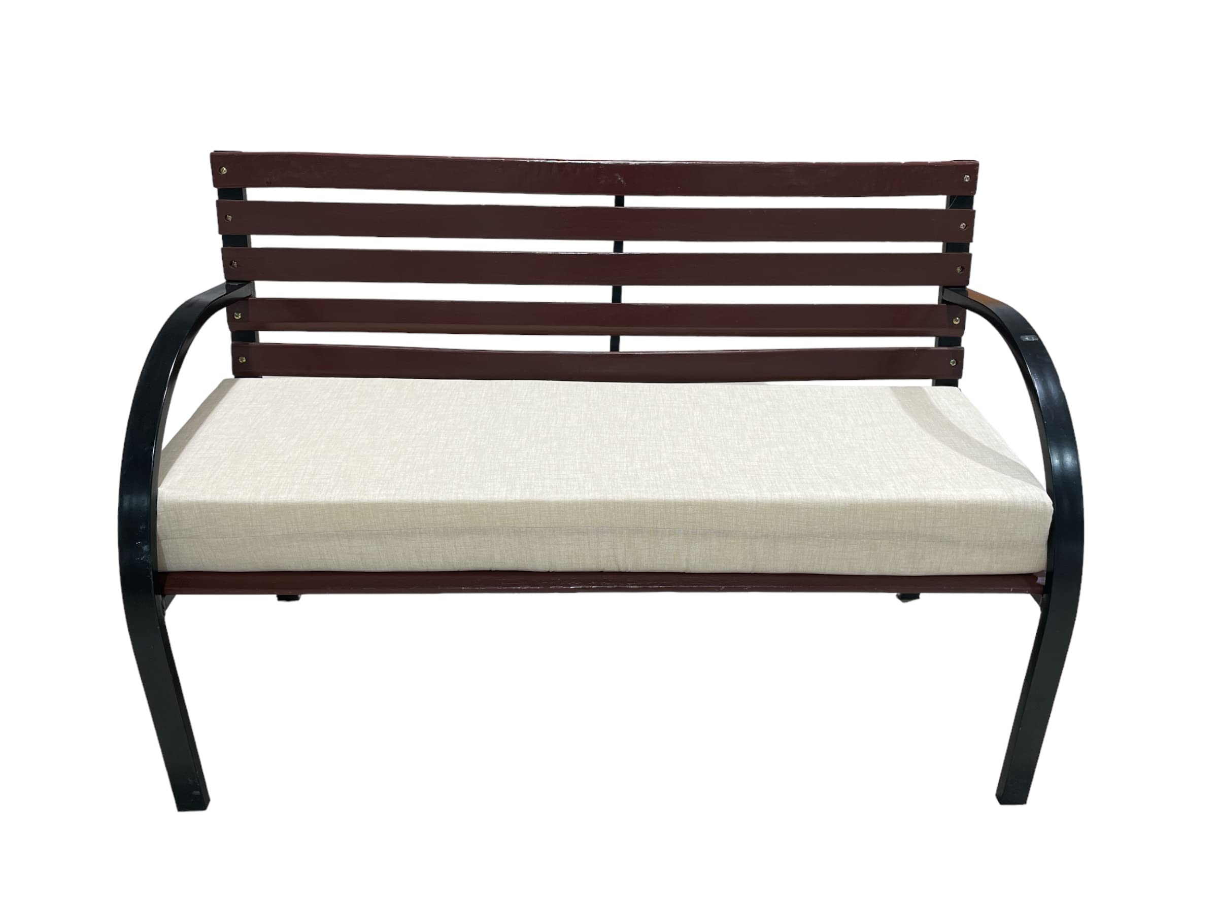 Tienda eurasia - cojin para banco, funda lavable, relleno de esponja, interior y exterior, 100x40x10 cm, crudo