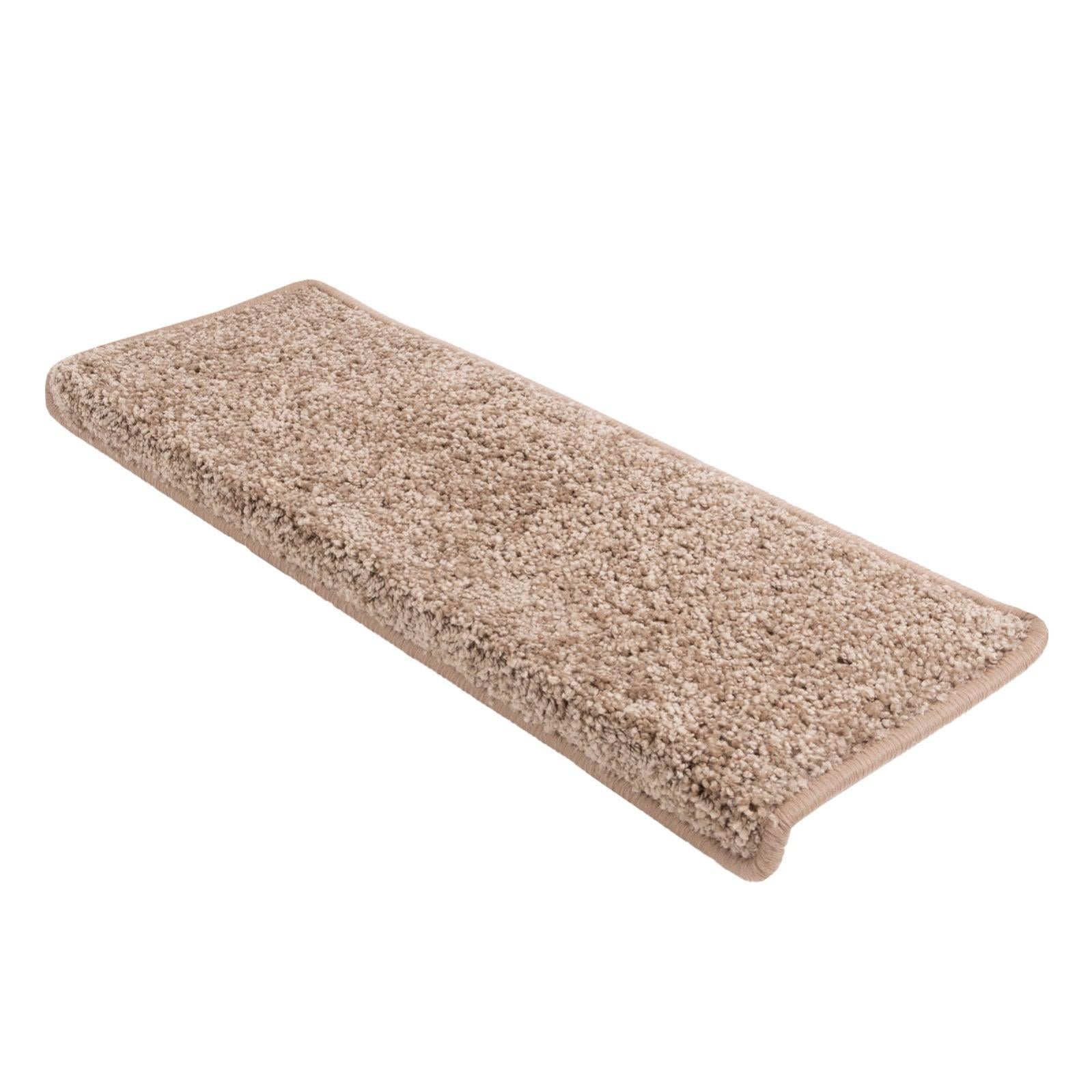 Tapis D’Escalier Leipzig - Antidérapant Autocollant Beige - Protection Marches Intérieur - 65x21 Cm