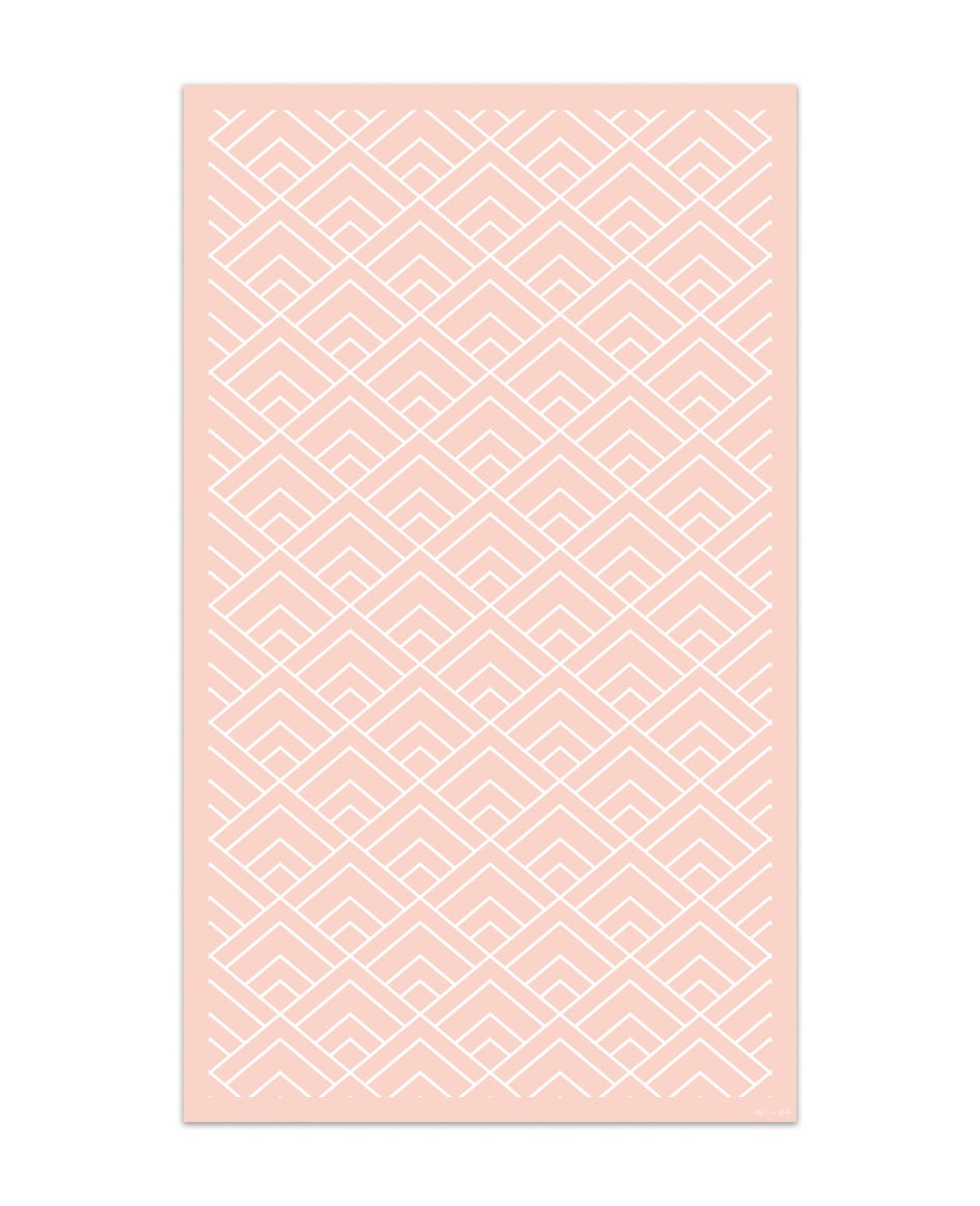 Alfombra de vinilo geométrica 09 rosa 300x200 cm pvc cocina salón comedor