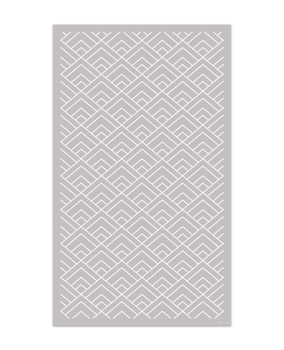 Alfombra de vinilo geométrica 09 gris 65x80 cm pvc cocina salón comedor