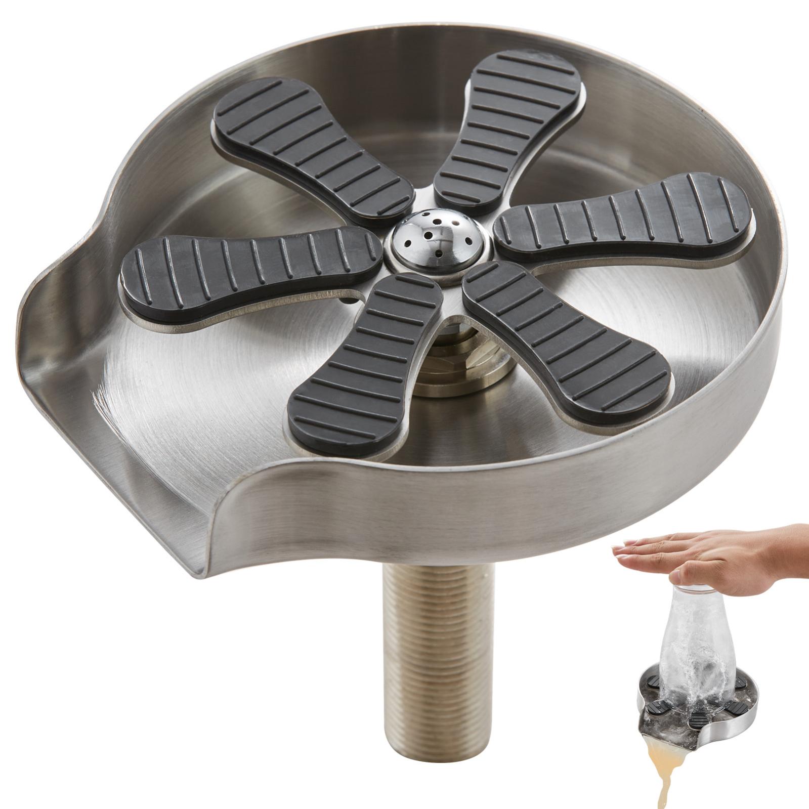 Rinceur De Verres Automatique Pour évier - Nettoyage Haute Pression 360° - Acier Inoxydable 304 - Installation Facile
