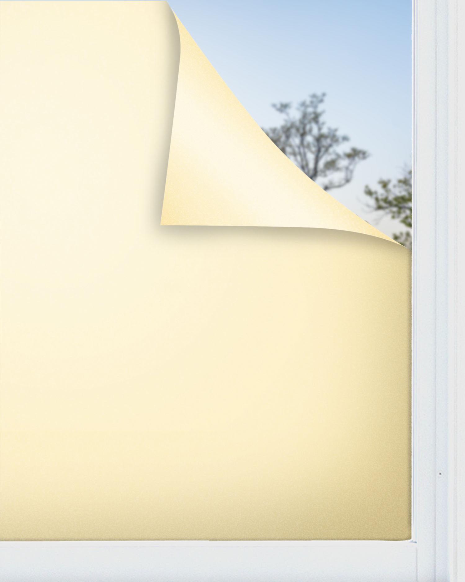Panorama vinilo para ventanas adhesivo amarillo 120x200 cm - vinilos adhesivo para cristal - pegatina opaca - vinilo translúcido