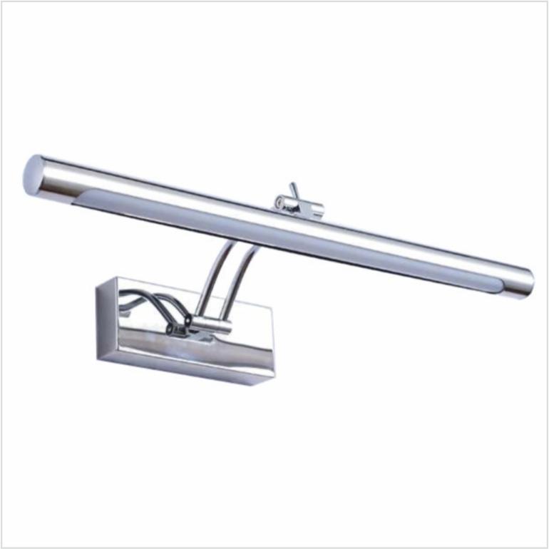 Aplique led 6w de pared para iluminar cuadros, espejos, tradicional y elegante ,luz cálida 3000k, cromo brillante, articulado y orientable. 40cm