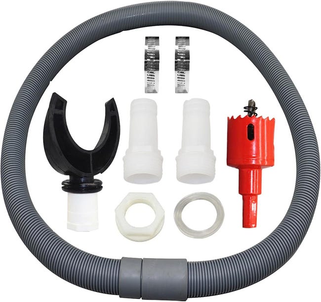 Kit tubo circolare in PVC da 100 mm con tubo flessibile, collettore ...