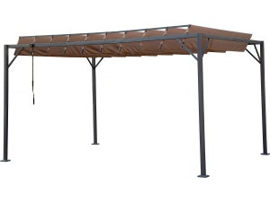 Pergola bioclimatique en tissu "Lodge" 3 x 4 m - Taupe