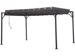 Pergola bioclimatique en tissu "Lodge" 3 x 4 m - Anthracite