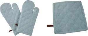 Lot De 6 Maniques De Cuisine Carrés 18x18 Cm - Résistants à La Chaleur, Avec Poche Et Boucle De Suspension