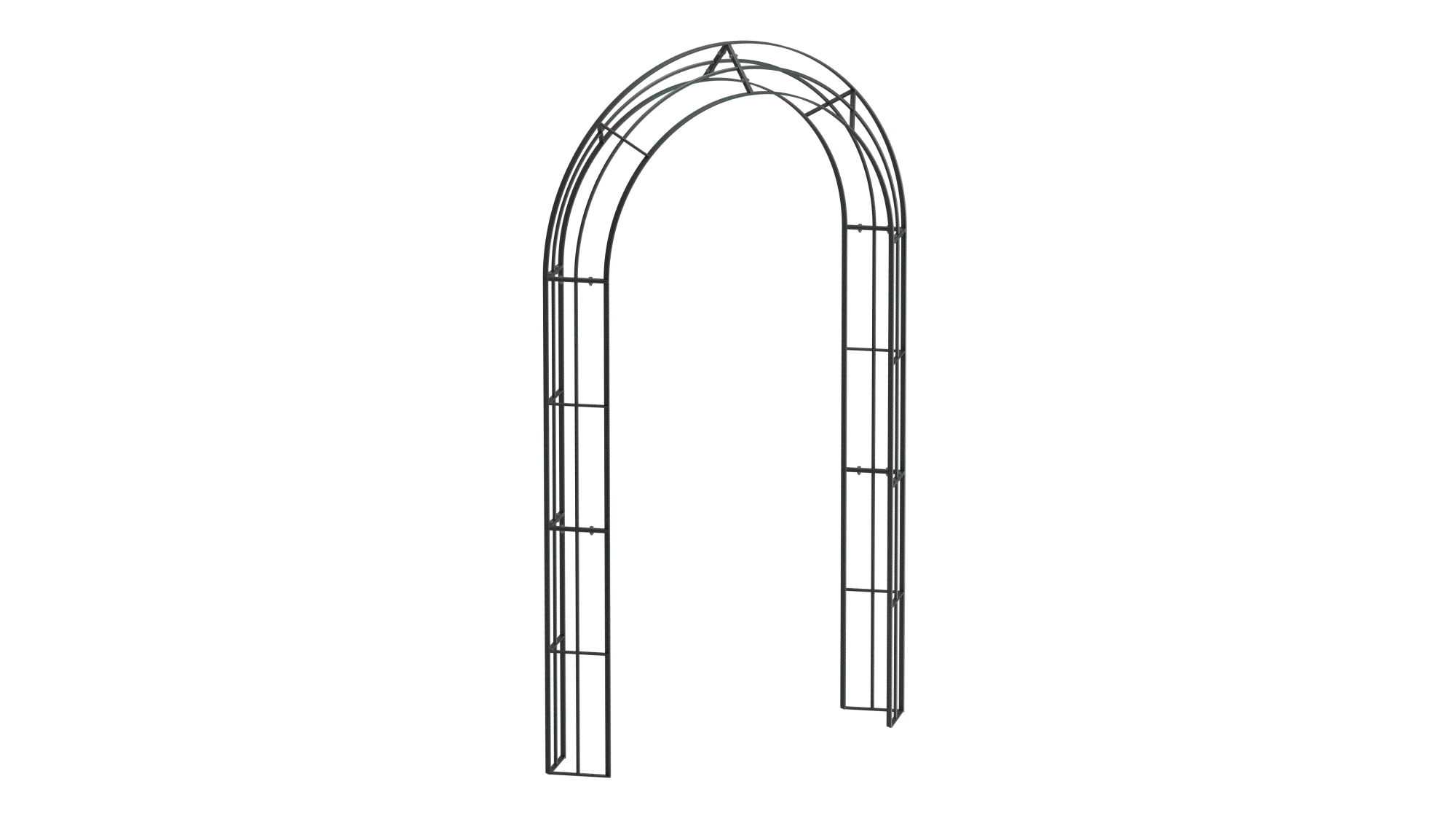 ELEO Arche de jardin en métal Matera, thermolaquage anthracite, Arc à