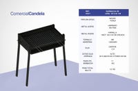 BBQ Barbecue rettangolare con ruote e coperchio 2 ripiani in legno struttura in metallo BestBQ BBQ Barbecue rettangolare con ruote e coperchio 2 ripiani in legno struttura in metallo BestBQ
