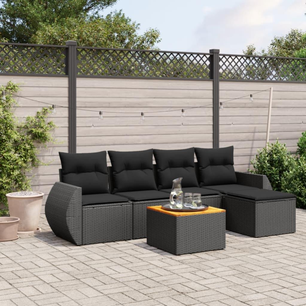 VIDAXL - Set Divani Da Giardino 10pz Con Cuscini Polyrattan Grigio Scuro 3099897