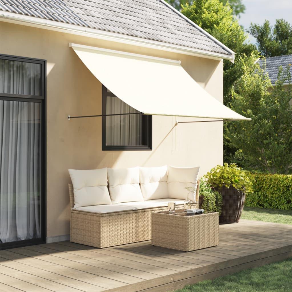 Tenda Da Sole Avvolgibile SONGMICS - 300x120 Cm, Manuale, Beige Per Balcone - Foto 4