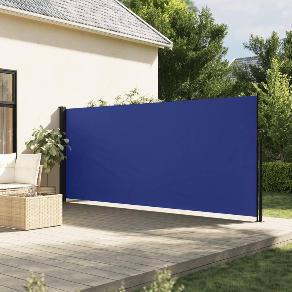 Tenda Laterale IKAYAA Per Balcone E Terrazza – Retrattile, Oscurante, Blu 220x600 Cm, Facile Da Montare, Resistente A Sole E Acqua