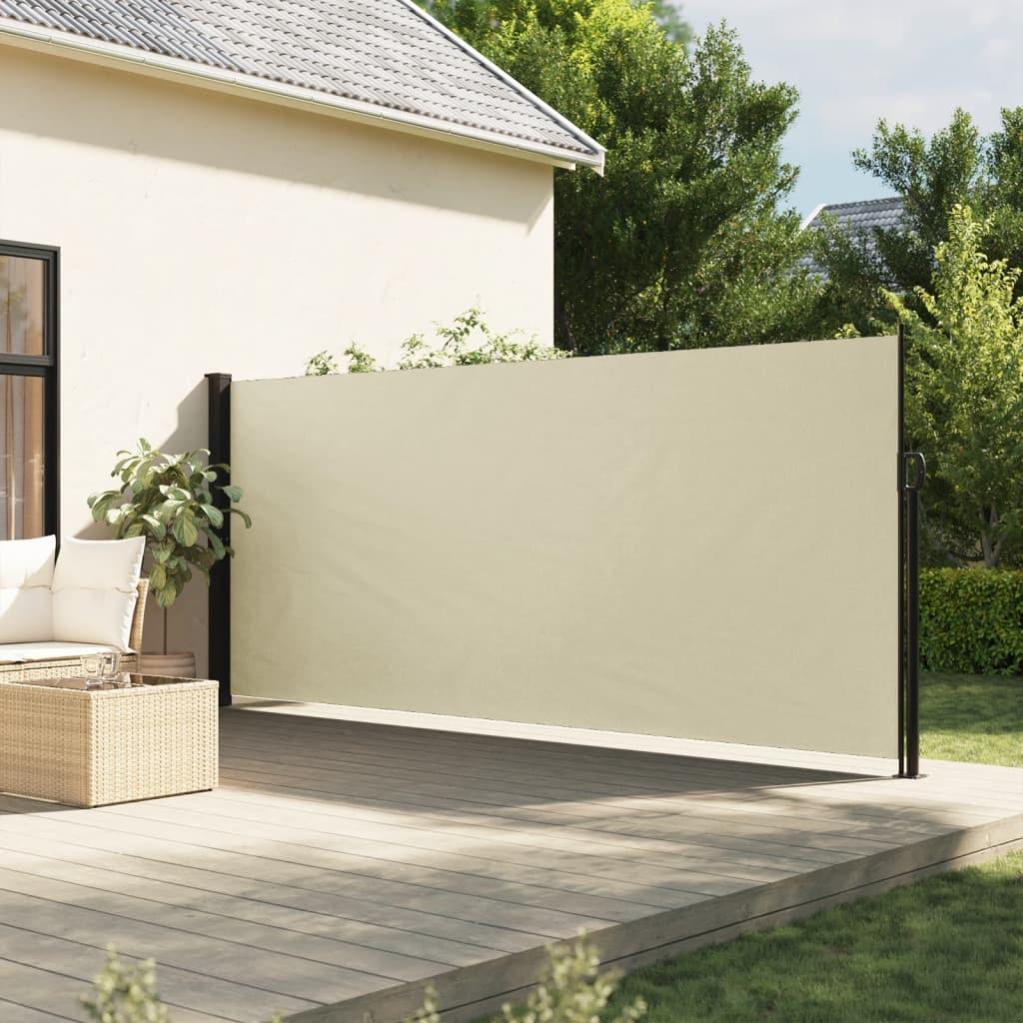 Tenda Laterale Retrattile per Patio 160x500 cm Crema FECD190365 Tenda Laterale Retrattile per Patio 160x500 cm Crema FECD190365