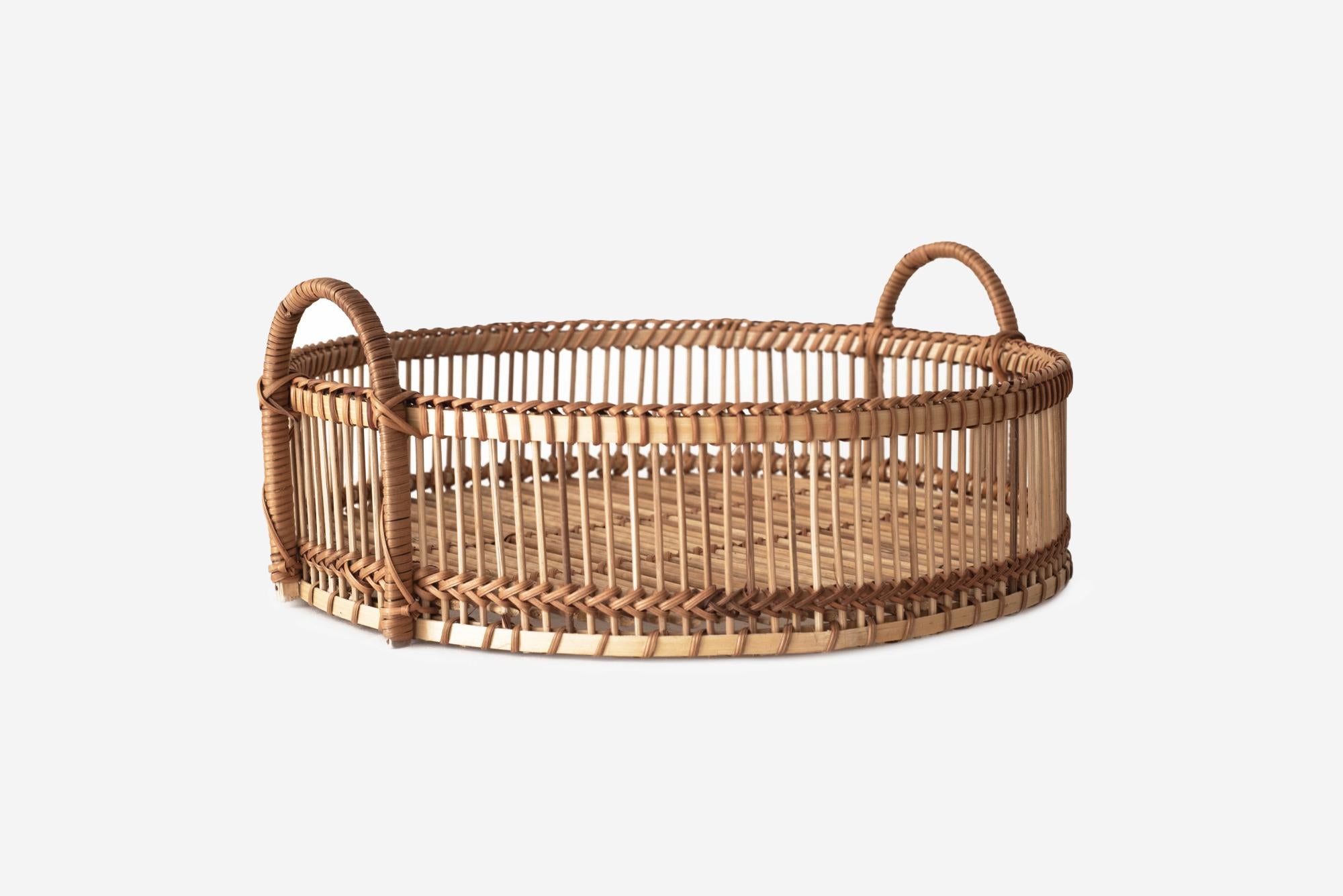 Vassoio Rotondo In Bambù - Naturale, Per Snack, Pane, Frutta, Con Maniglia, Decorativo E Pratico - Foto 8