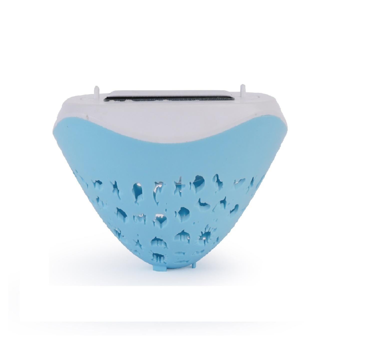 Fontana Acqua Galleggiante Lanpool Con Luci LED Per Piscina E Laghetto - Pompa Ricaricabile A Batteria, Blu Ovale, ABS - Foto 5