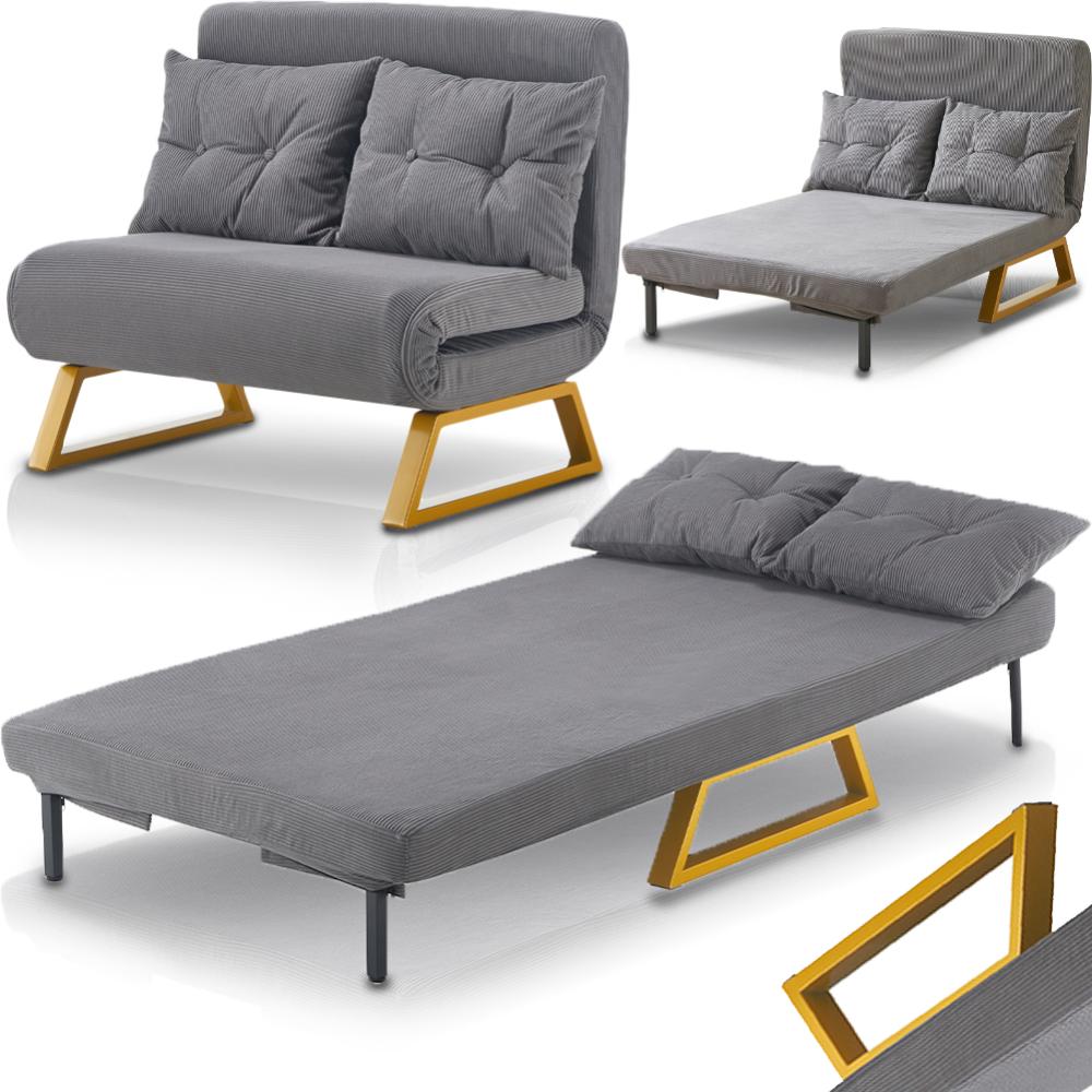Mendler Poltrona letto HWC-L90, sofà letto pieghevole reclinabile