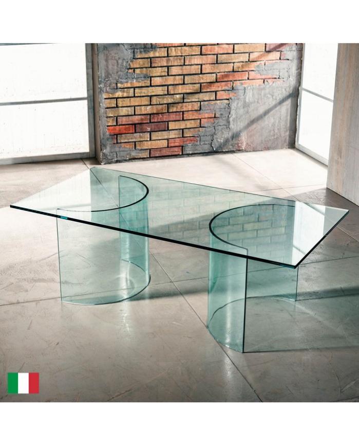 Stilprojectstore Tavolino da caffè in Vetro Curvato Trasparente